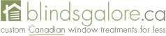 Blindsgalore Canada logo - window blinds, window shades