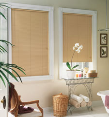 LightBlocker 1" mini blind shown in Desert Sand