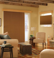 VertiCell in Northern Lights Bisque Green with Noble Wood Cornice