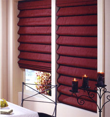 Teardrop Fold Statement in Wine with Fabric Valance