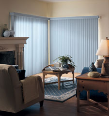 Bali Vertical Blind - Americana in Royal Blue with Standard Valance