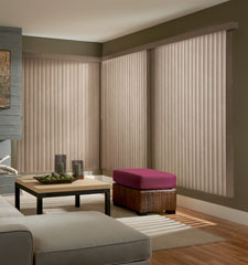 Bali Vertical Blind - Americana in Royal Blue with Standard Valance