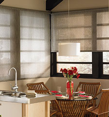 Bali solar shade shown in color Weave Opal
