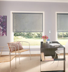 Bali® Lucence Solar Shade shown in color Gray Mist