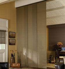Linen Sliding Panel shown in colour Walnut