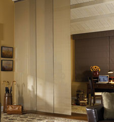 Manhattan Room Darkening Sliding Panel shown in colour Muslin