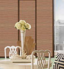 Bali Caracas Sliding Panel shown in colour Honey with Spire Sable Edge Bindings