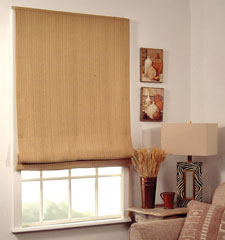 Blindsgalore Linen Texture Roman shade in colour Putty