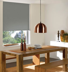 Blindsgalore Reminiscent Vinyl Blackout roller shade shown in colour Cream