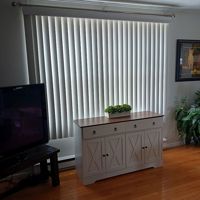 Vinyl Vertical Blinds - Soft Grey